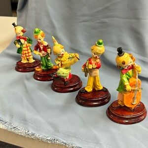 Colorful Clown Figurine Set
